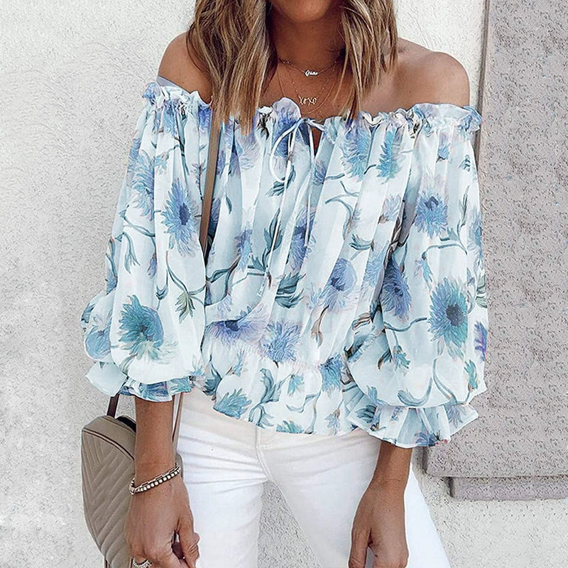 OLIVIA | Long sleeve floral blouse