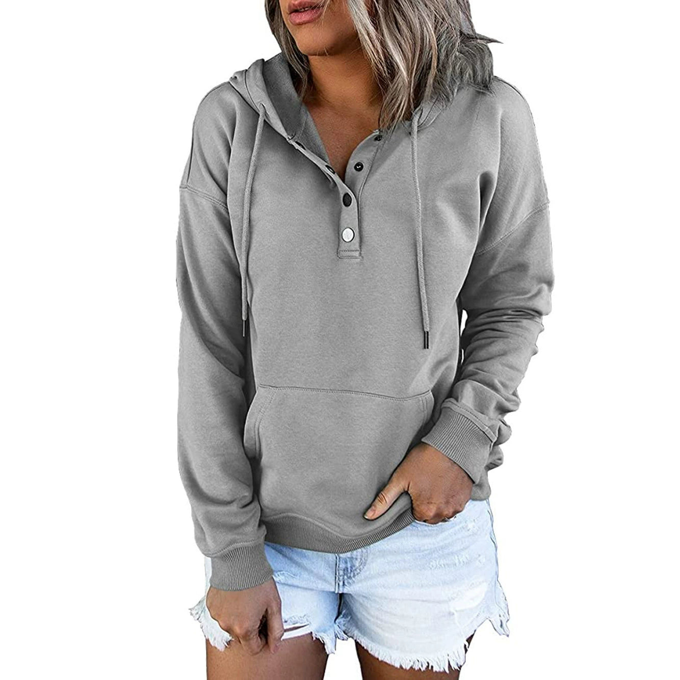KAITLYN | Women´s relaxed hoodie with buttons