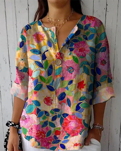 ALINA | Elegant floral blouse