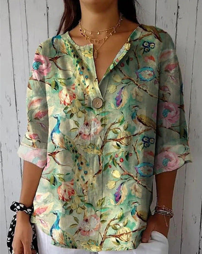 ALINA | Elegant floral blouse