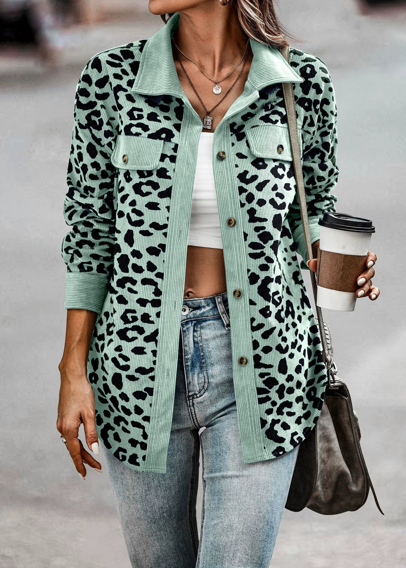 MILLE | Leopard print jacket with buttons