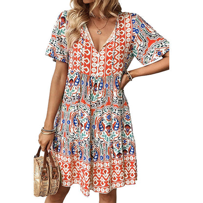 SARAH | Women´s mid lenght dress with beautiful print